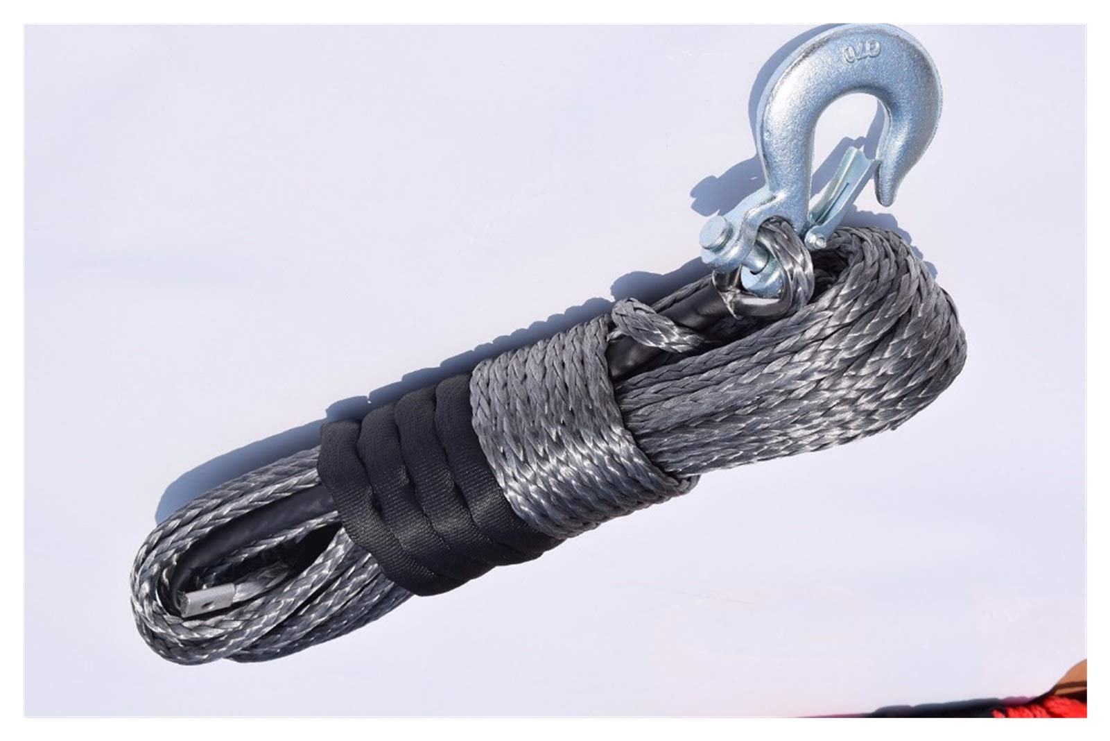 Syntetyczna lina wyciągarki, Gray 10mm * 30m kabel wciągarki syntetycznej, linia wyciągarka ATV, przedłużenie liny, z liny drogowej do pojazdów terenowych 4WD ATV UTV
