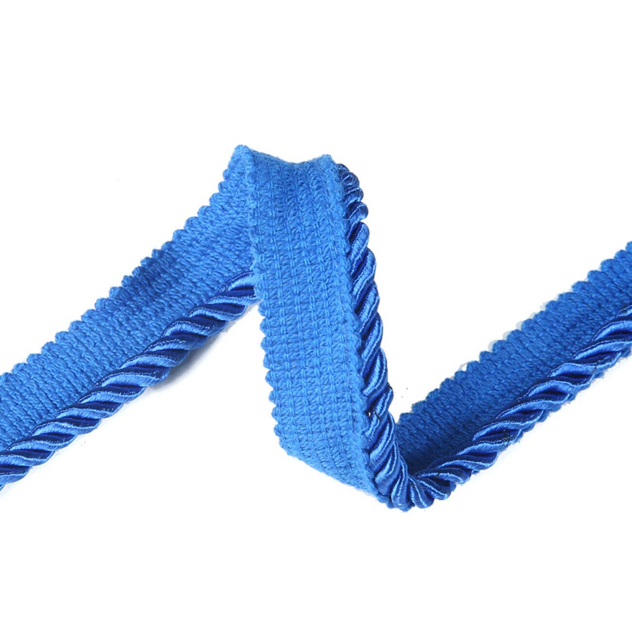 6mm Silky Barley Twist Cord Rope Braid 3 Ply & Matching 16mm Flanged Insertion Piping Furnishing Upholstery Crafts Trimming,36 Colors. High Strength, Neotrims. 5 Yards, Cobalt Blue (Piping)