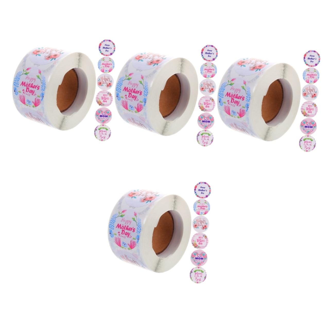 NUOBESTY 4 Rollen Aufkleber zum Muttertag Bäckerei Aufkleber Etiketten für Mütter muttertagsgeschenke muttertag Muttertagsaufkleber für Umschläge Etiketten zum Muttertag