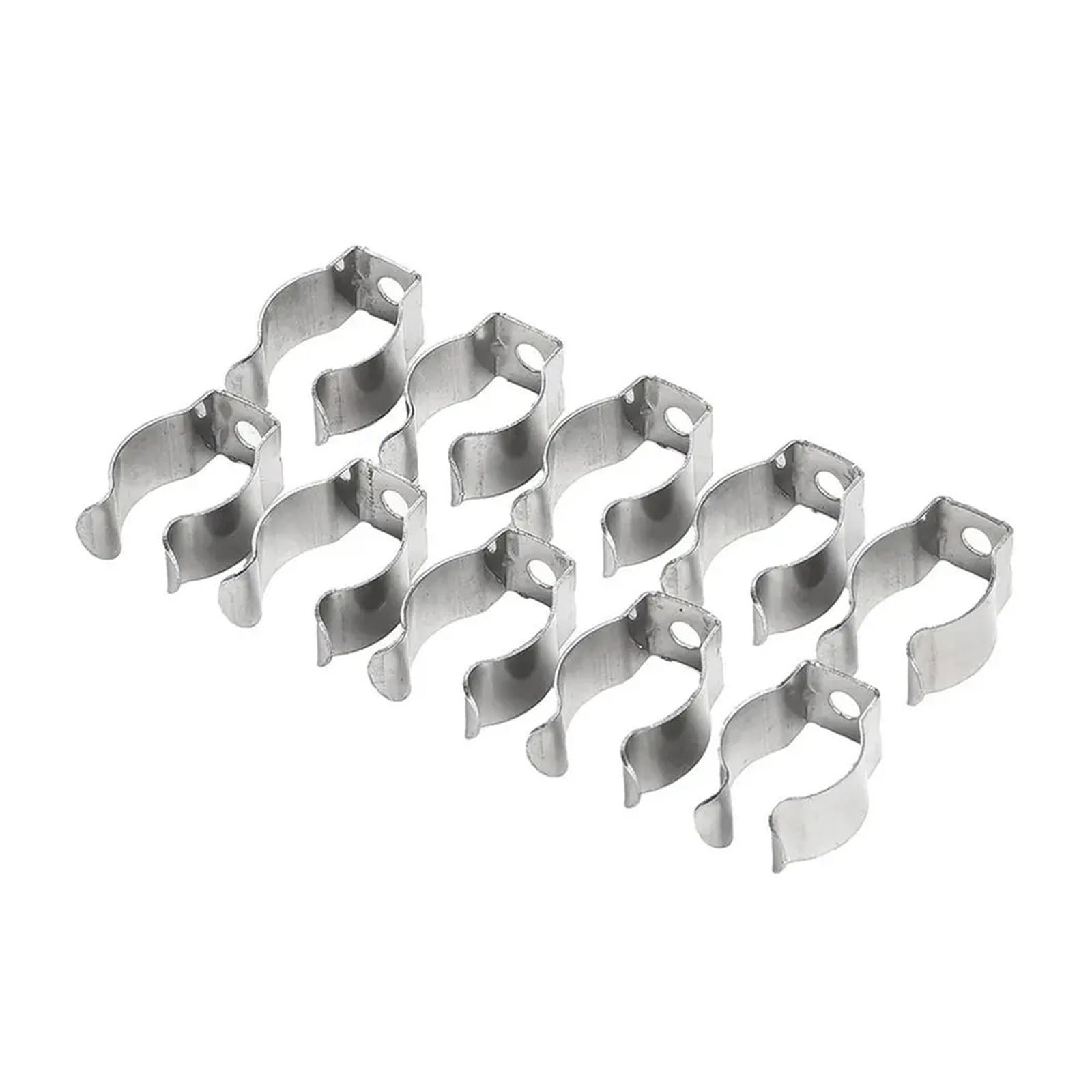 Ozxzh One Color 10Pcs T8/T10 Spring Clips Lamp Tube Heavy Duty Clamp Holders Fixing Base Tool Pipes For 25Mm/32Mm Dia(T10 46Mm)