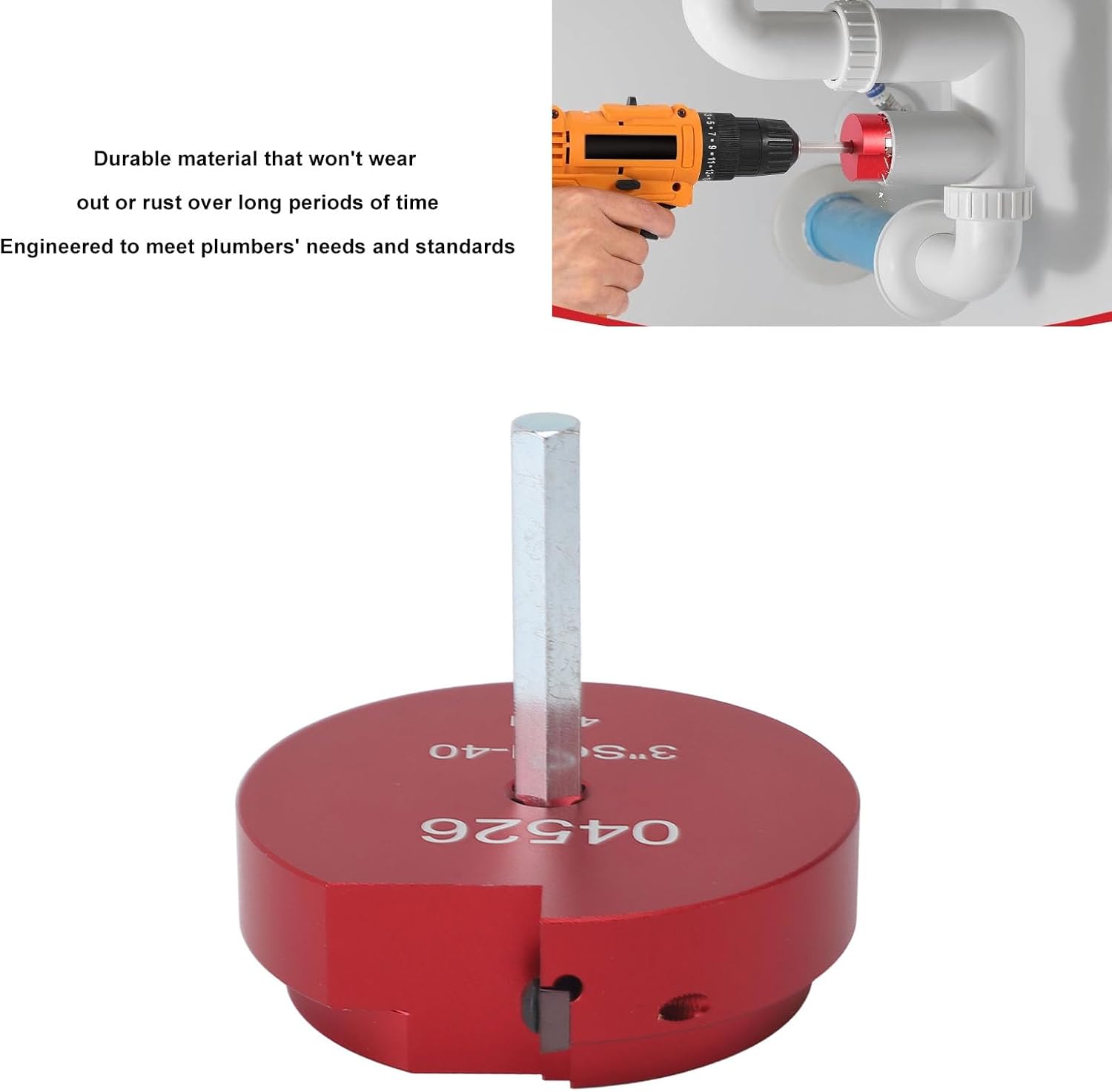 PVC Pipe Reamer Kit Precise Aluminum Alloy Fitting Saver for Water Drain Lines, Engineering Designed for Pipe Workers (3in)