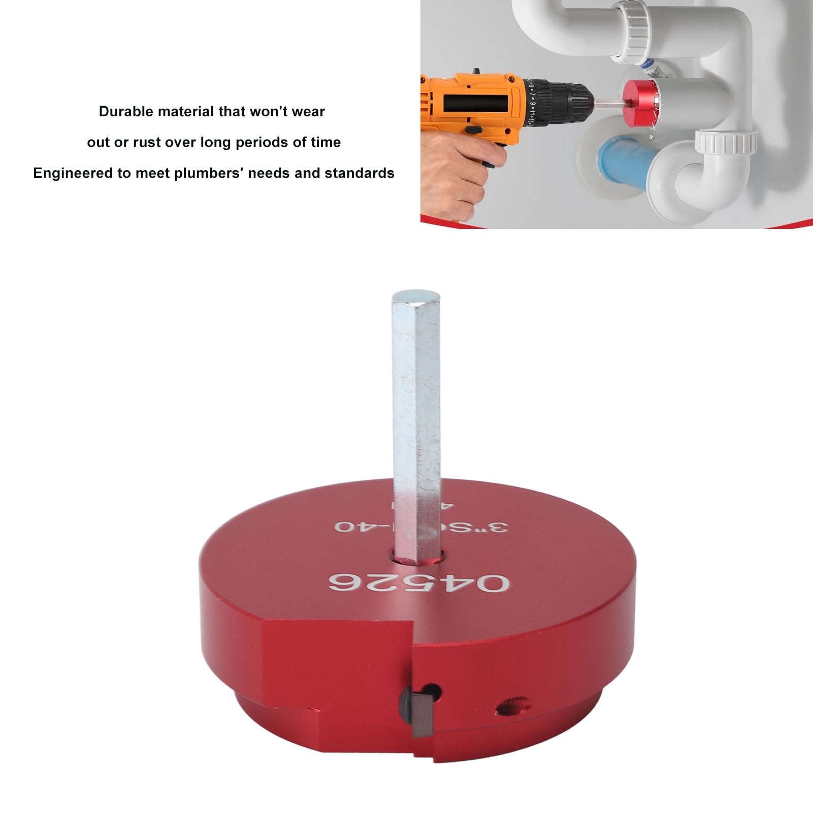 Alésoir De Tuyau En Alliage D'aluminium, Manchon Compact En PVC Pour Tuyaux De Vidange D'eau, Matériau Résistant à L'usure (7,6 Cm