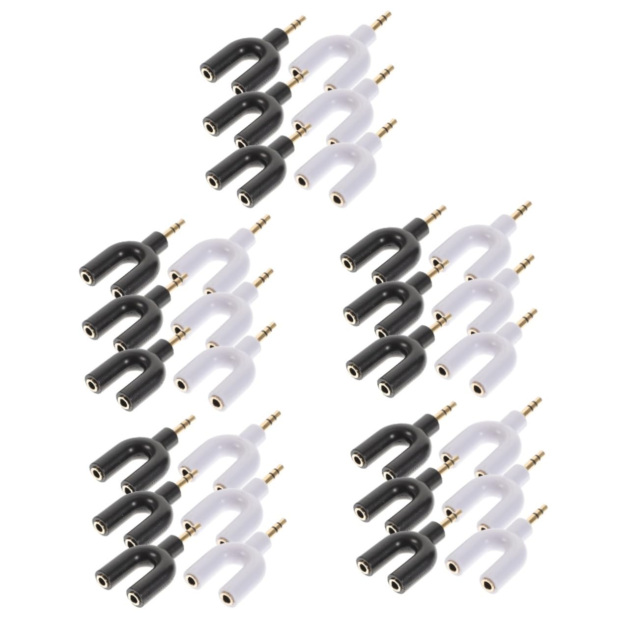DOITOOL 30stücke Kopfhörer Splitter Adapter Für Pc Und Tablets U-förmige Audio Splitter Für Gleichzeitiges Musikhören Mit Freunden Robust Und Tragbar Für Unterwegs