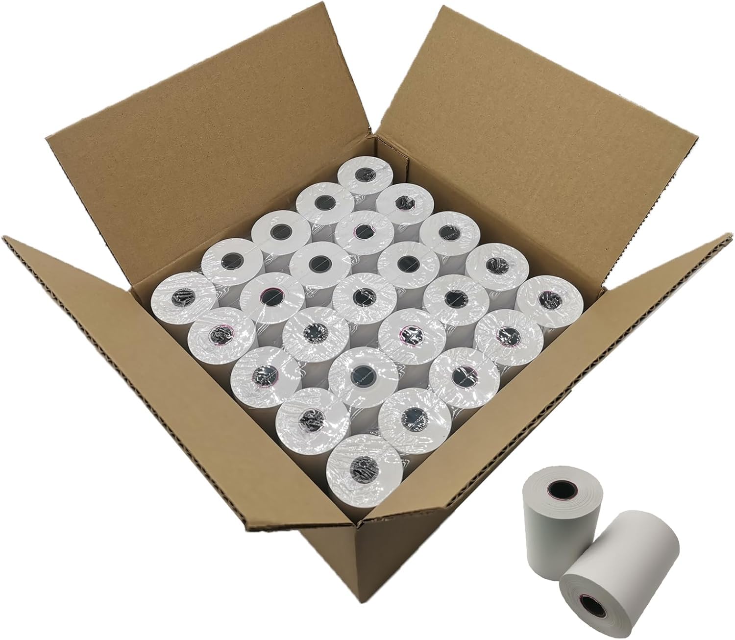 50 Rollen Ec-Cash Thermorollen 57mm x 40mm x 12mm - Bonrollen für Bankomat und Kredit-Kartenlesegeräte - Thermopapier Kassenrollen, BPA frei