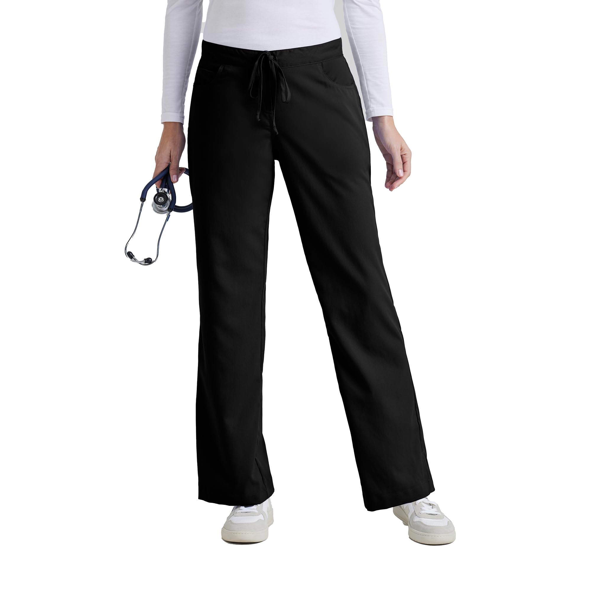 Grey's Anatomy Women's Riley Pant, Easy Care Medical Scrub Pant w/ 5 Pockets & Flared Leg