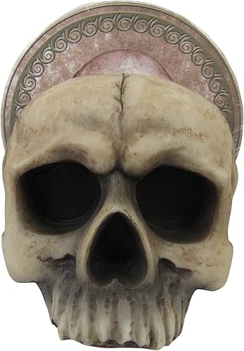 Miniatura 5 de DWK Soporte decorativo de calavera con posavasos absorbentes de bebidas, 4 posavasos absorbentes con juego de soporte, accesorios de cocina góticos