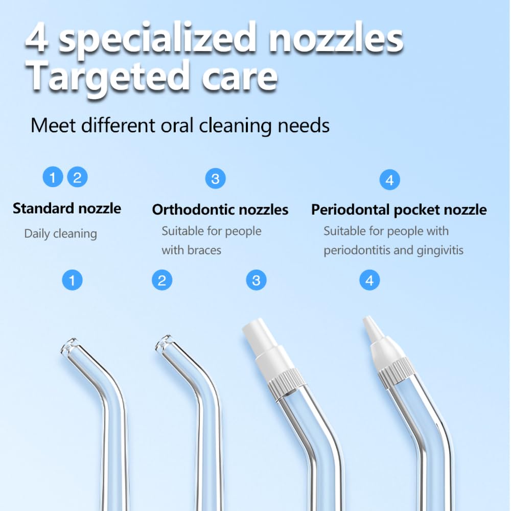 Hydropulseur portable sans fil pour voyage, irrigateur buccal télescopique compact avec 4 modes de pression, réservoir d'eau de 180 ml, étanchéité IPX7 pour le nettoyage des dents, entretien des