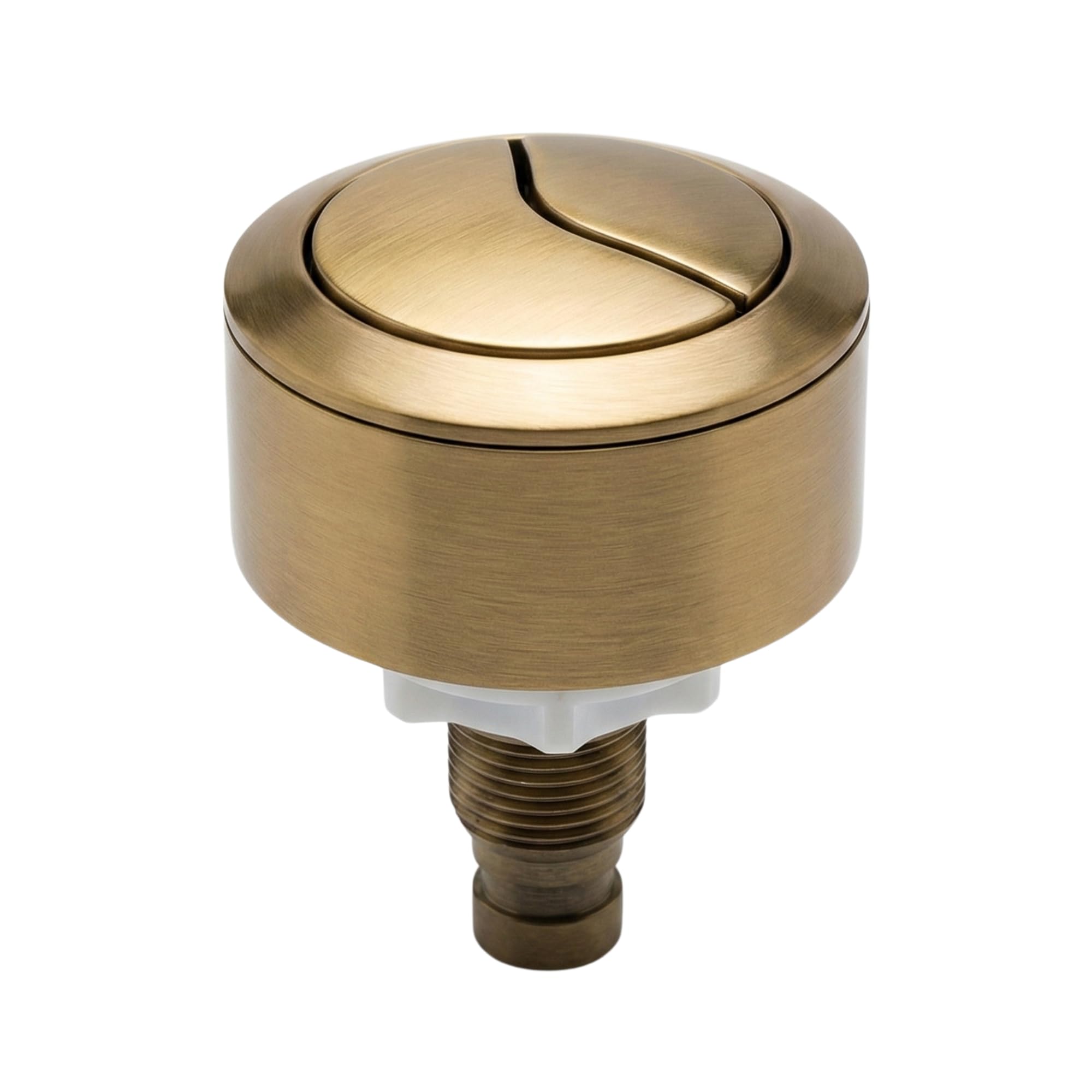 Hulthor Universal Toilet Flush Button Kit – Toilet Push Button Dual Flush Replacement Cable Operated ((New) Brushed Brass)