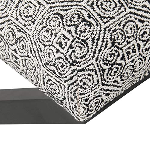 Homepop Home Decor | Modern Square Ottoman with Metal X Base | Ottoman for Living Room & Bedroom | Decorative Home Furniture (Global woven fabric), Small by HomePop - Image 6