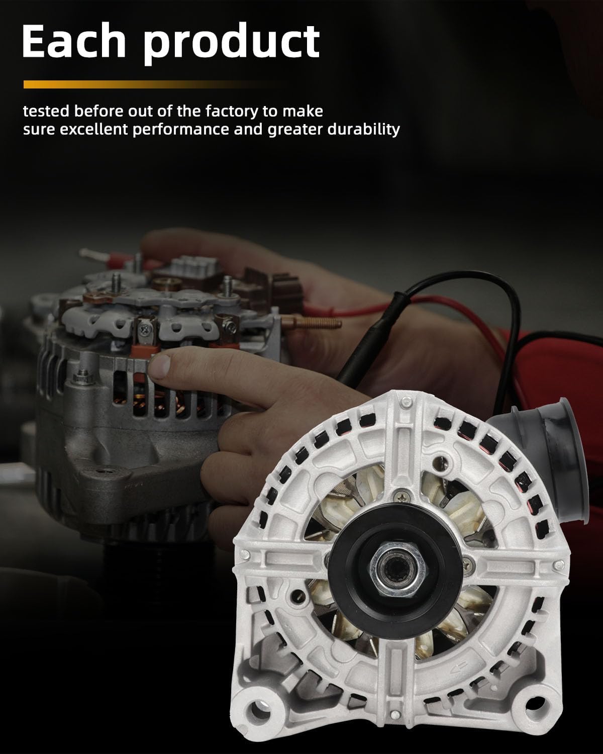 OCPTY Alternator Fit for BMW 320i 2001-2005,for 330i 2001-2005,for 330xi 2001-2006,for 525i 2001-2003, 2.8L/2.5L/3.0L l6,12V 120 Amp Automotive Replacement Alternators #13882 SG12B029