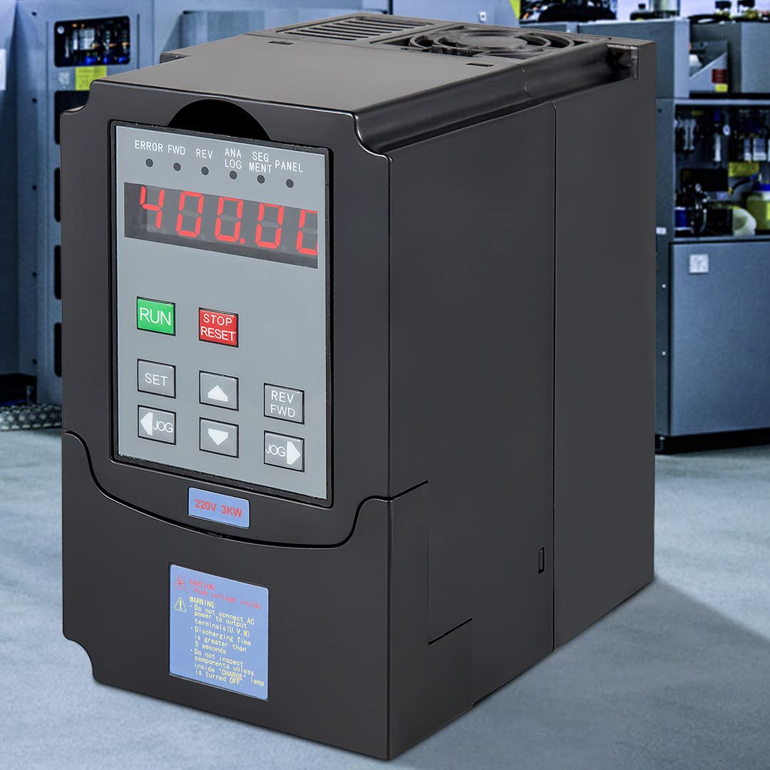 VEVOR Inverter Motore 220V 3KW 4HP Trasformatore Professionale VFD Velocità Controllato Variatore Di Frequenza