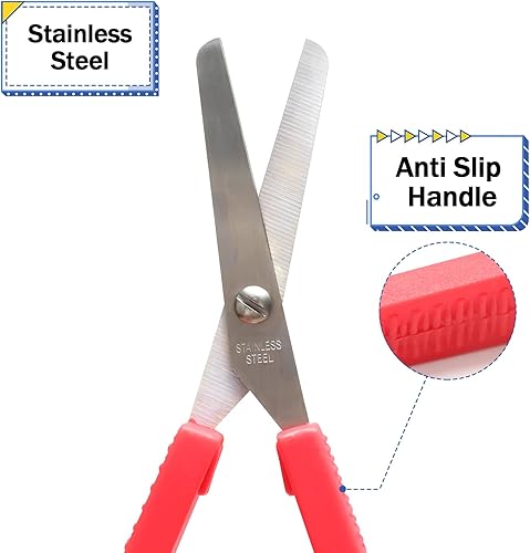 Miniatura 3 de Tijeras de bucle, tijeras coloridas de bucle de entrenamiento para niños, necesidades especiales y ancianos, asas de compresión fáciles de abrir,
