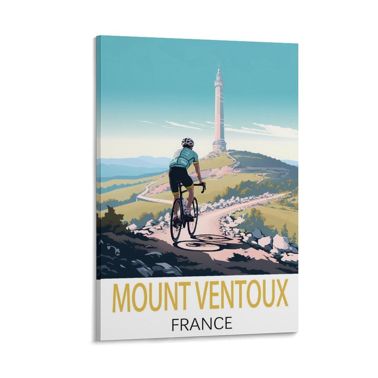 Javon Frame-Style Mont Ventoux France Vintage Travel Poster 12X18inch(30X45cm) Canvas Art Poster And Wall Art Picture Print Bedroom Decor