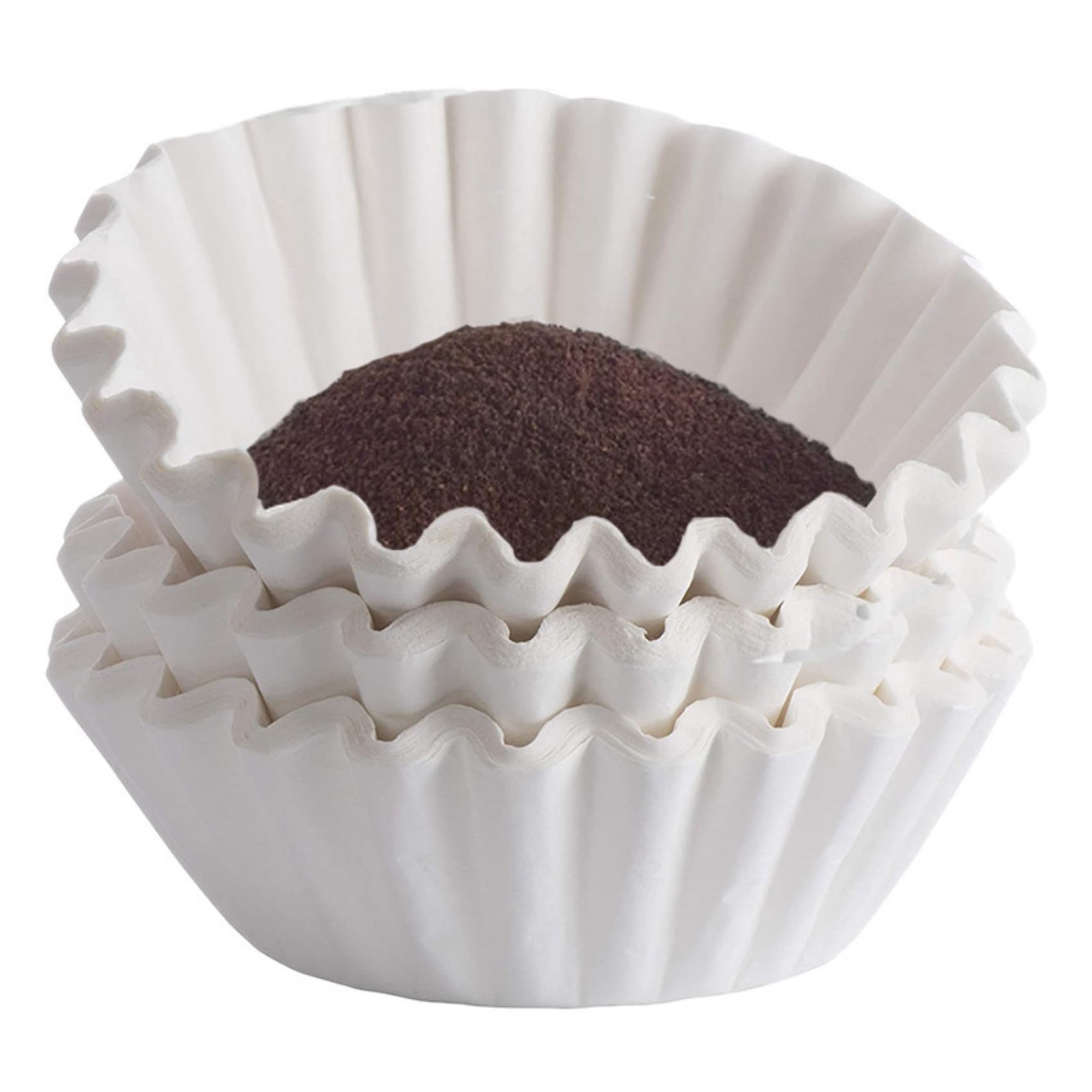 AWAOVV 500Pcs Coffee Filter Papers, Round Commercial Filters, White Basket Coffee Filters for Commercial Machine, 25 x 25 x 0.1cm