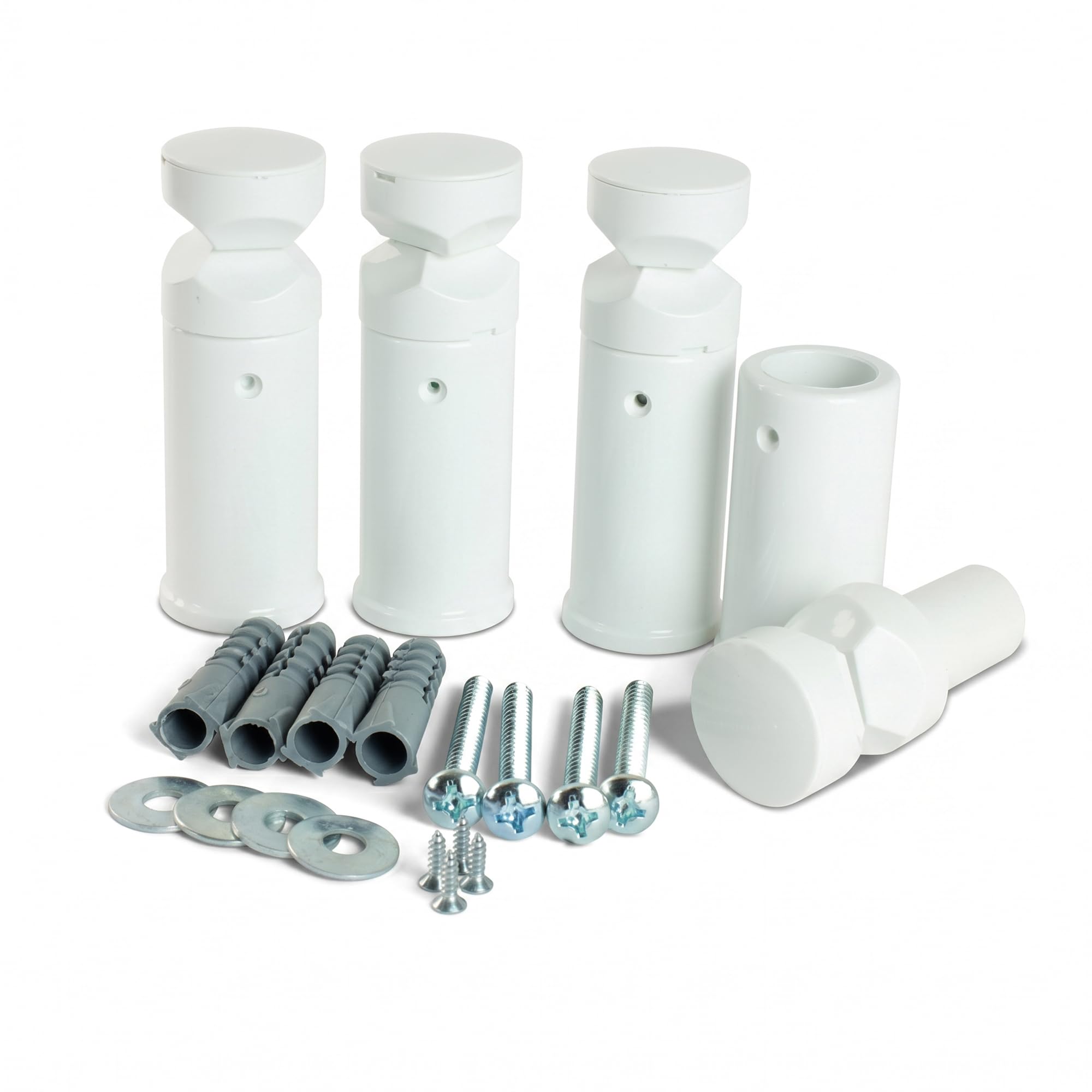 Companyblue Brackets for Heated Towel Rail Radiators White Universal Curved or Flat