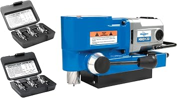 Hougen HMD130 Fabricators Kit Ultra Low Profile Lightweight Right Angle Magnetic Drill with Large Capacity