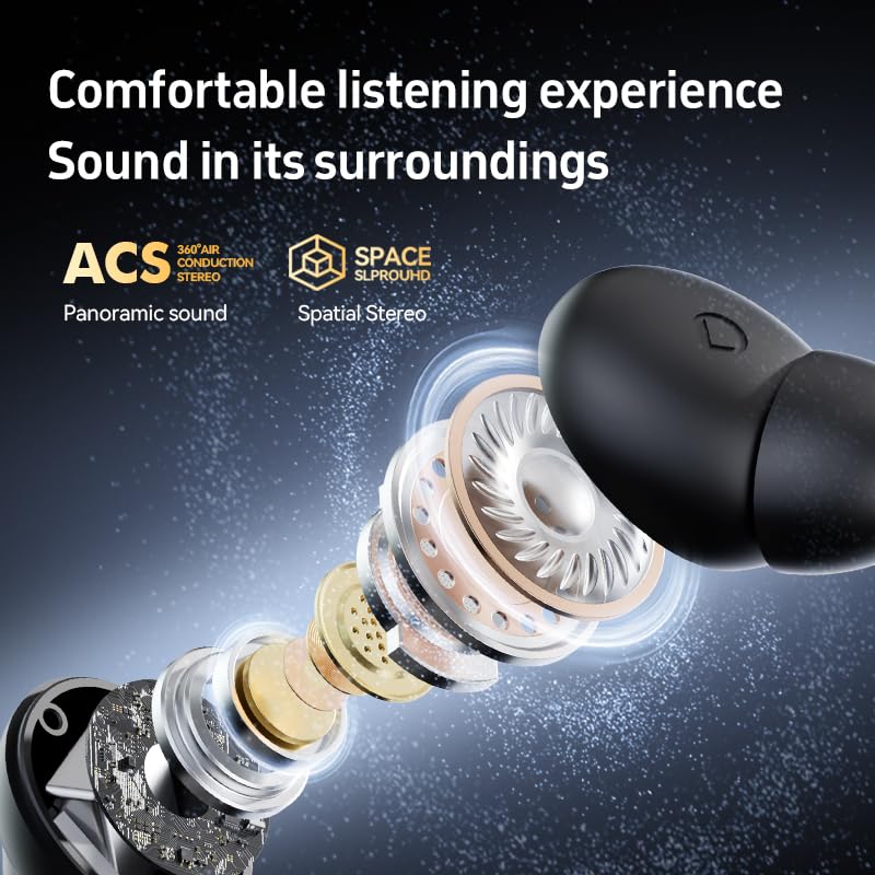 Image of Language Translator Earbuds, 3-in-1 AI Translation Earbuds Real-time Language Translating Earphones with 144-language & Accents, Two-Way TWS Earbuds Long Battery Life for Travel and Learning - Black