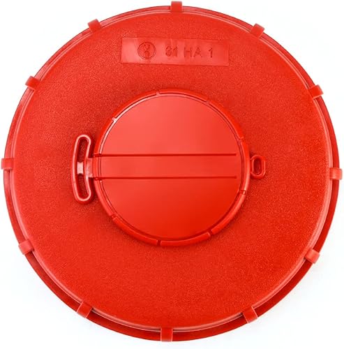 Miniatura 32 de QWORK IBC - Tapa de mano, paquete de 4 tapas de tanque de agua IBC de 6.5 pulgadas con orificio de ventilación para almacenamiento de productos Rojo
