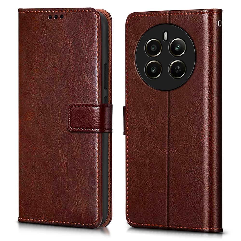 WOW IMAGINE Shock Proof Flip Cover Back Case Cover for Realme Narzo 70 | Realme Narzo 70 Pro | Realme 12 Plus | P1 5G (Flexible | Leather Finish | Card Pockets Wallet & Stand | Chestnut Brown) (B0CXDY9KCN) Amazon Price History, Amazon Price Tracker
