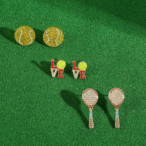 Madison Tyler 3 Pairs Football Touch Helmet Sport Ball Stud Earrings Set for Women | Football Gift for Women2