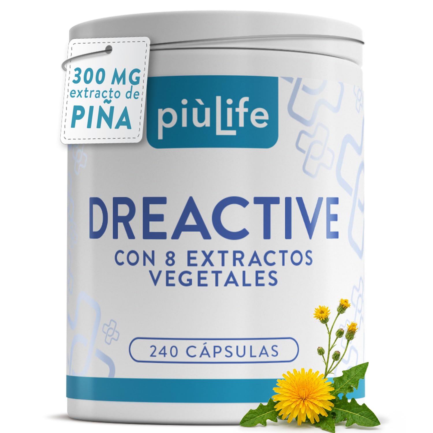 Drenante Retencion De Liquidos PiùLife, 240 Cápsulas