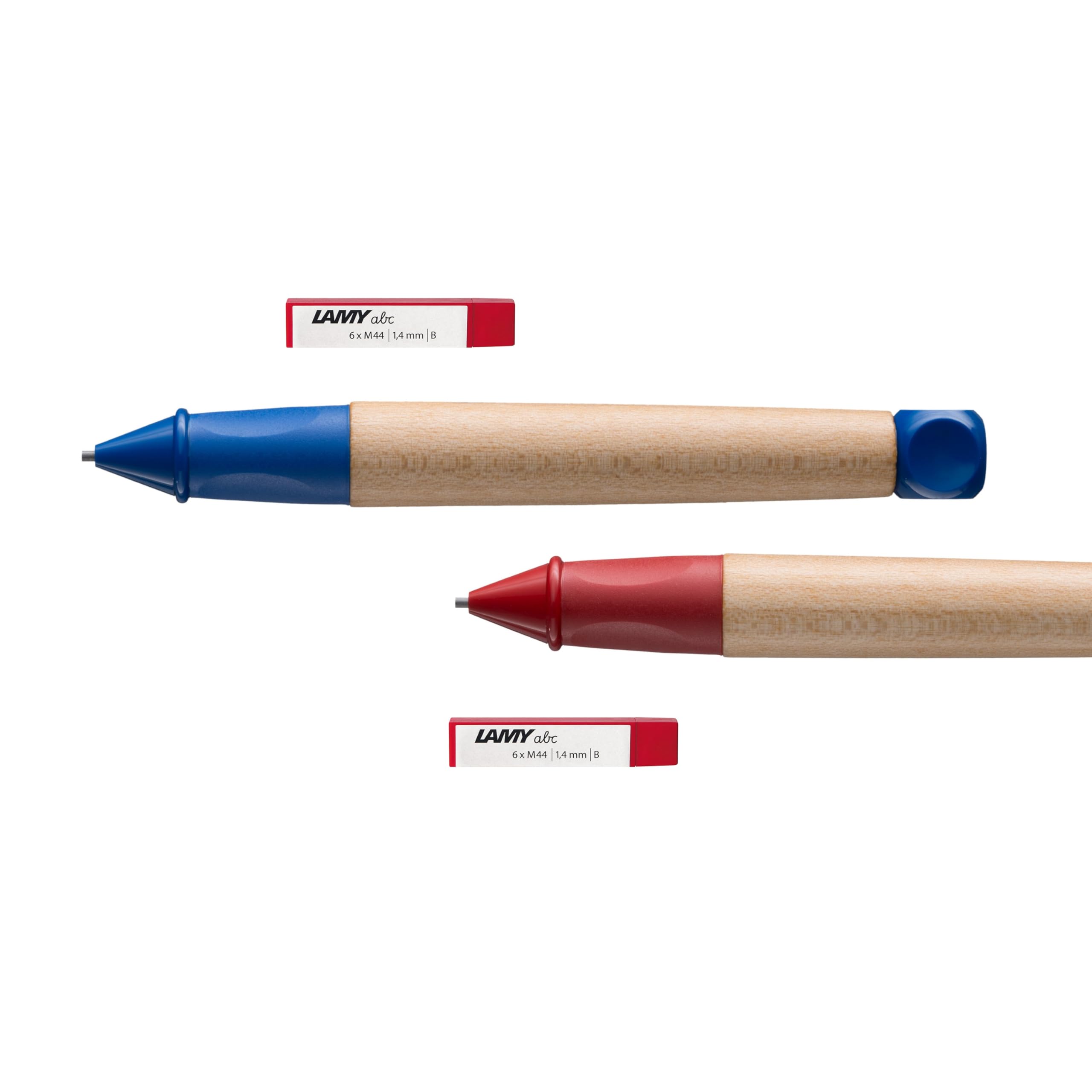 Stylo Plume Lamy ABC 010 - Bois D'érable Et Plastique Rouge - Plume Acier F - Idéal Pour Apprendre à écrire