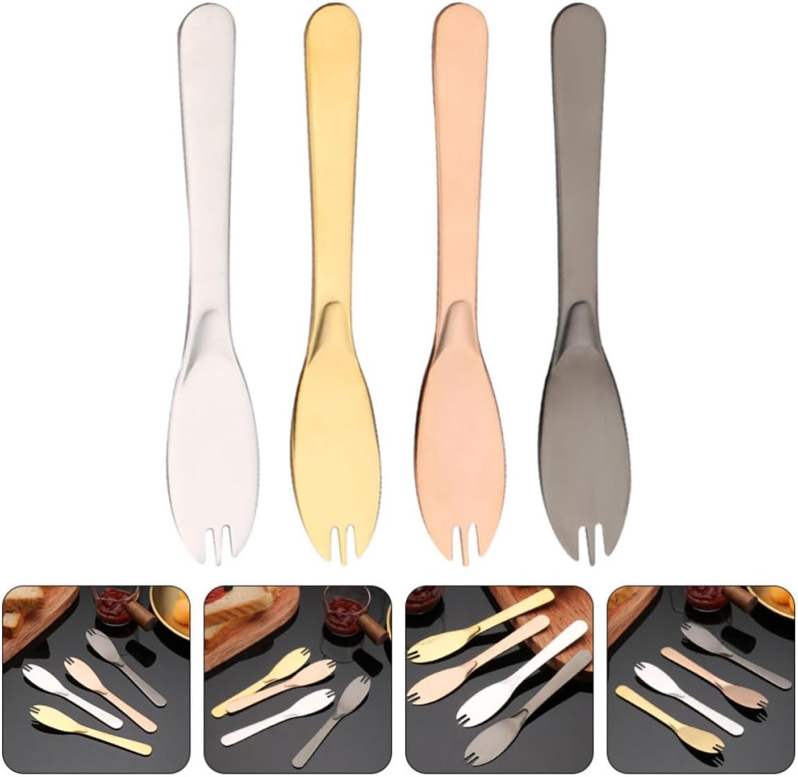 BESTYASH 4pcs Butter Knives for Cheese and Jam Spreading Stainless Steel