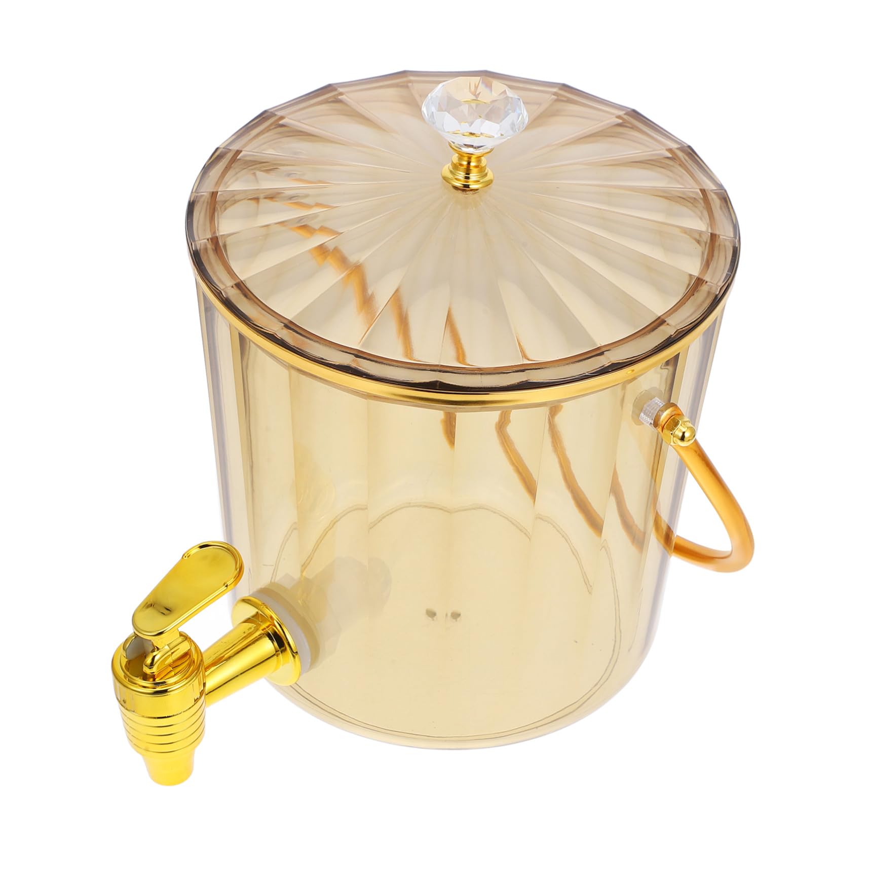 Kunststoff Getränkespender mit Zapfhahn 2200ml Wasserspender mit Deckel und Griff für Party und Outdoor Gebrauch Einfacher Getränkeausguss und Tragbar