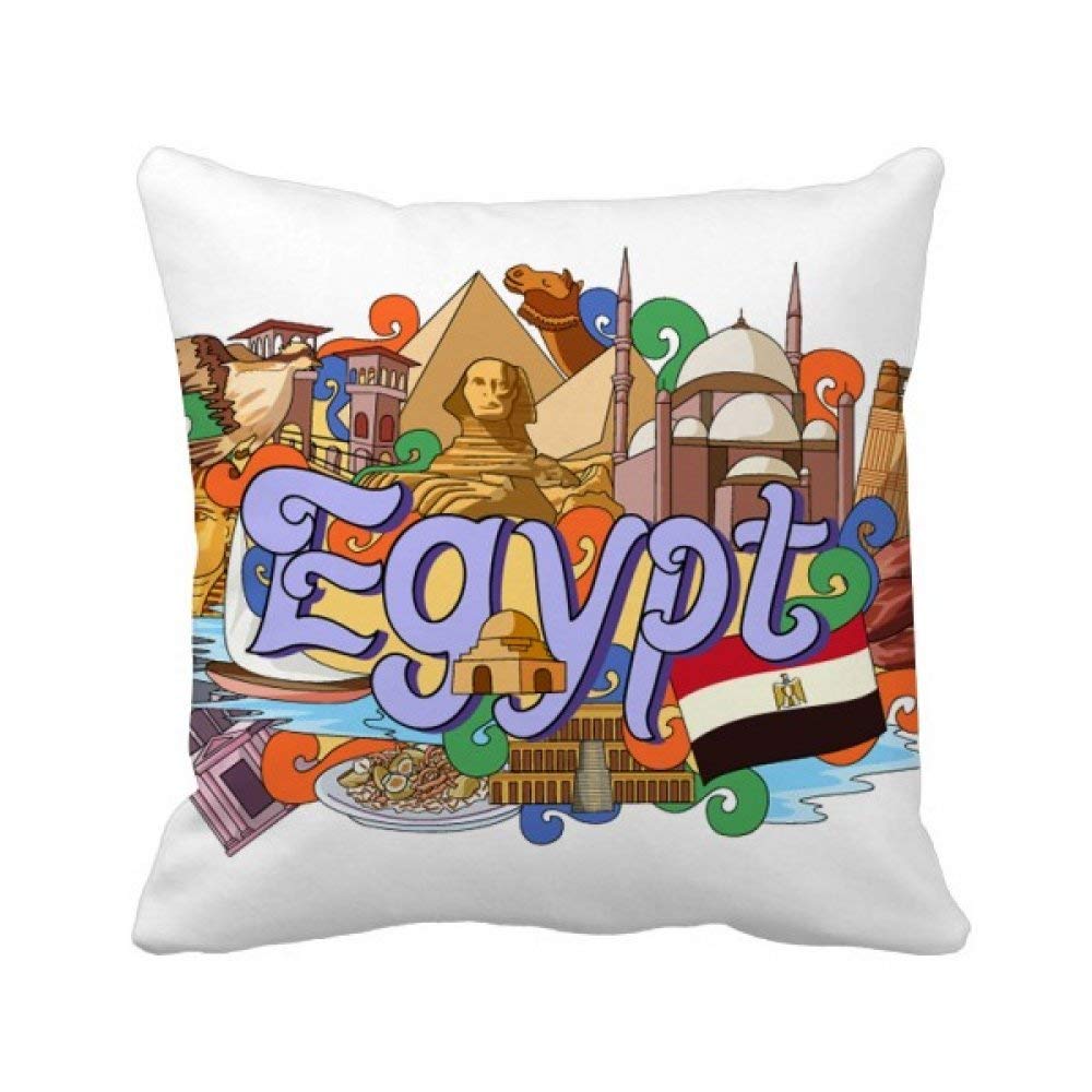 Housse de coussin pharaon graffiti en textile premium durable