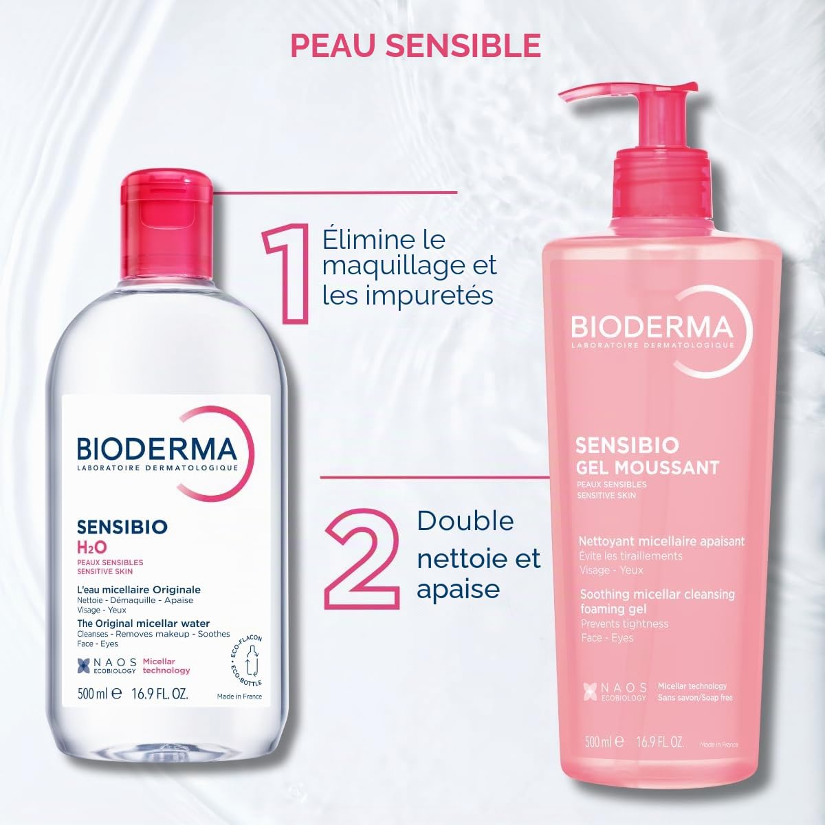 Bioderma Sensibio Pack Crealine H2o Micelle Sollution 2x500ml