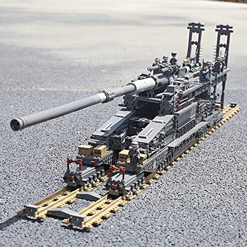 3 In 1 WWII Deutsches Eisenbahngeschütz Modellbausatz Groß Militar Panzer Panzerung Modell, 3846 Teile 1/72 Armee… – Bild 8