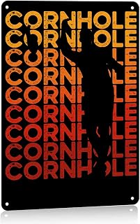 Cornhole Player Metal Sign 8 x 12 Inch
