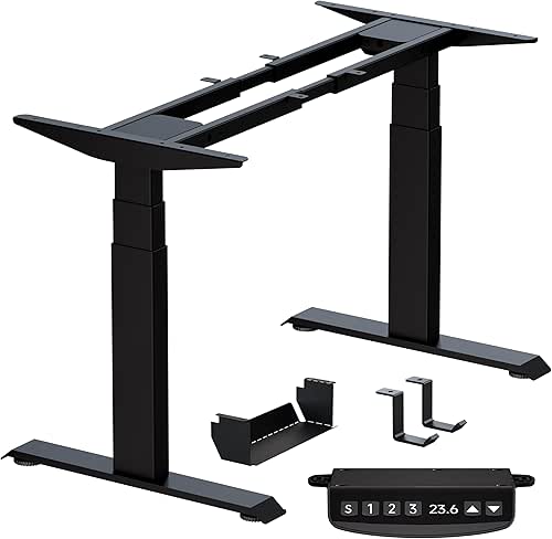 BIZUM Dual Motor 3-Stage Electric Standing Desk Frame,3 Memory Height