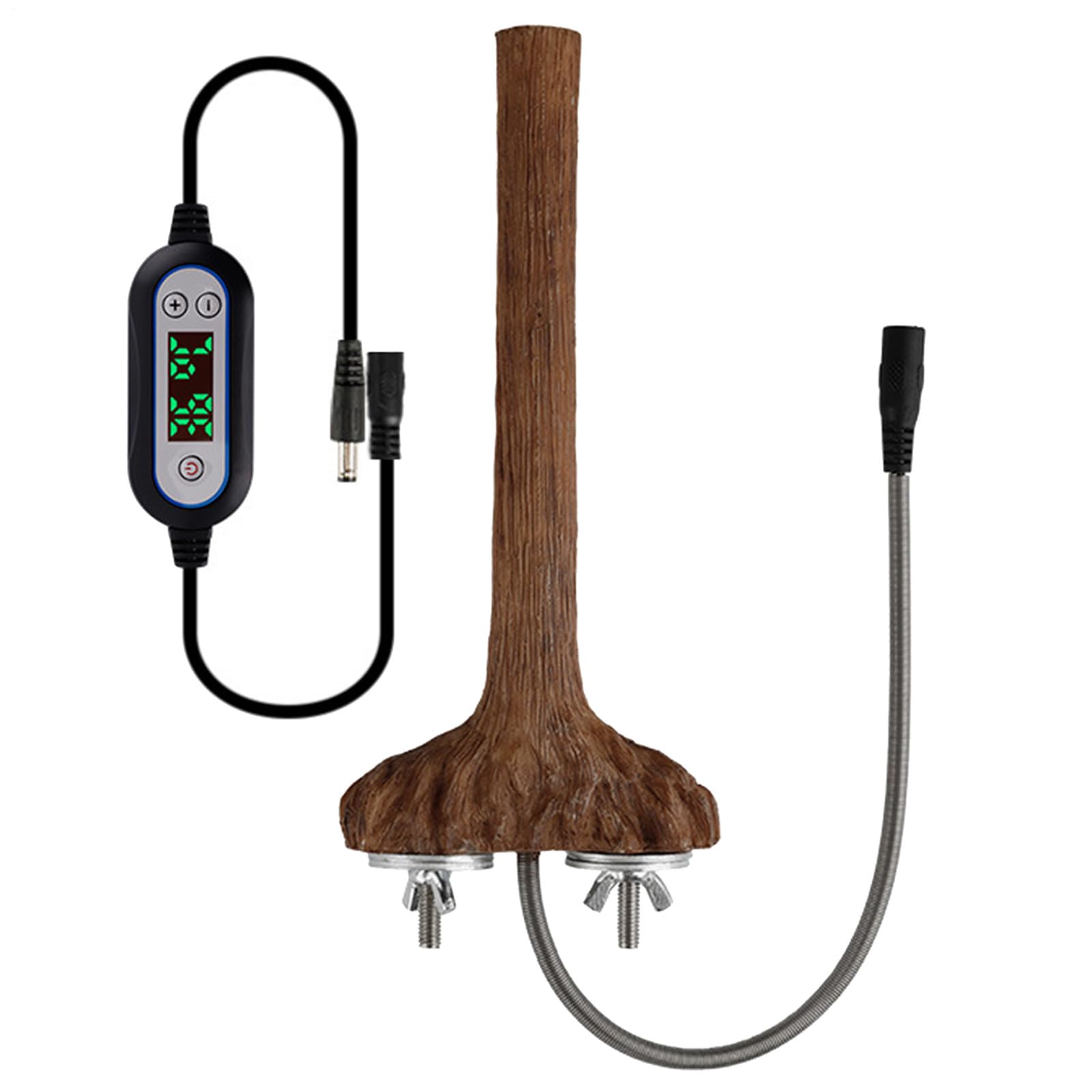 Pergolato termico per uccelli, in legno artificiale, gabbia in finto legno | con livelli di velocità e temperatura regolabile, riscaldamento antimorso per parrocchetti, piccioni