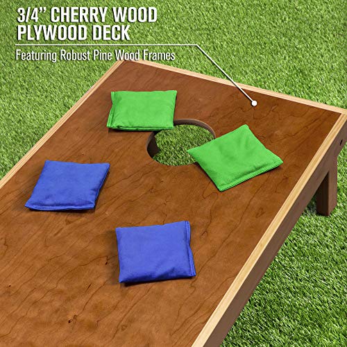 Image of GoSports 4 ft x 2 ft Commercial Grade Cornhole Boards Set
