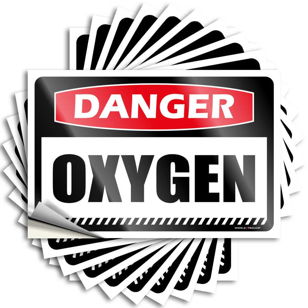 Tattoos Indie Decor Vinyl Sticker | Danger Oxygen High for Military Use(8X12CM)