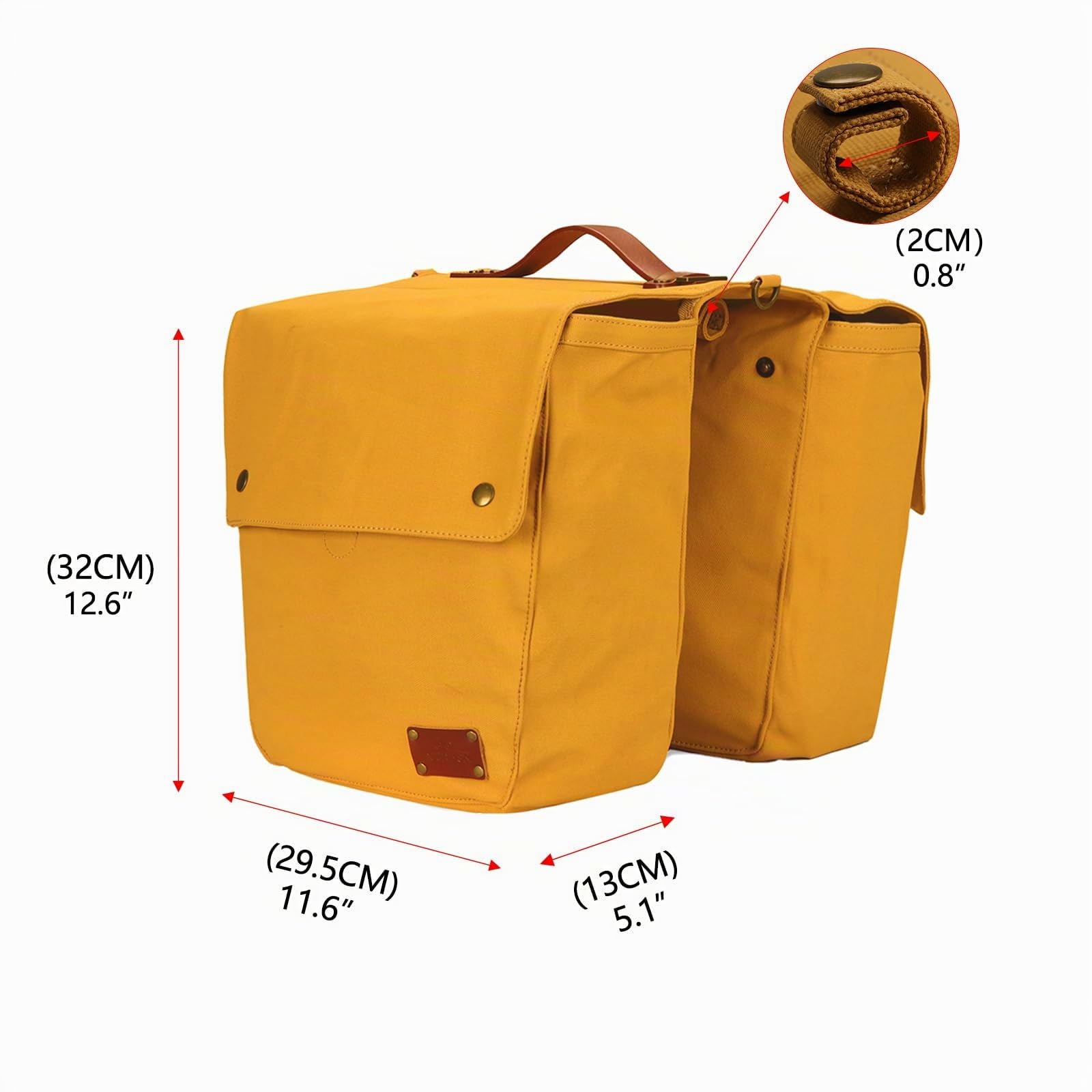 TOURBON - Borsa impermeabile in tela per bicicletta, con doppio avvolgimento, per sedile posteriore (kaki)