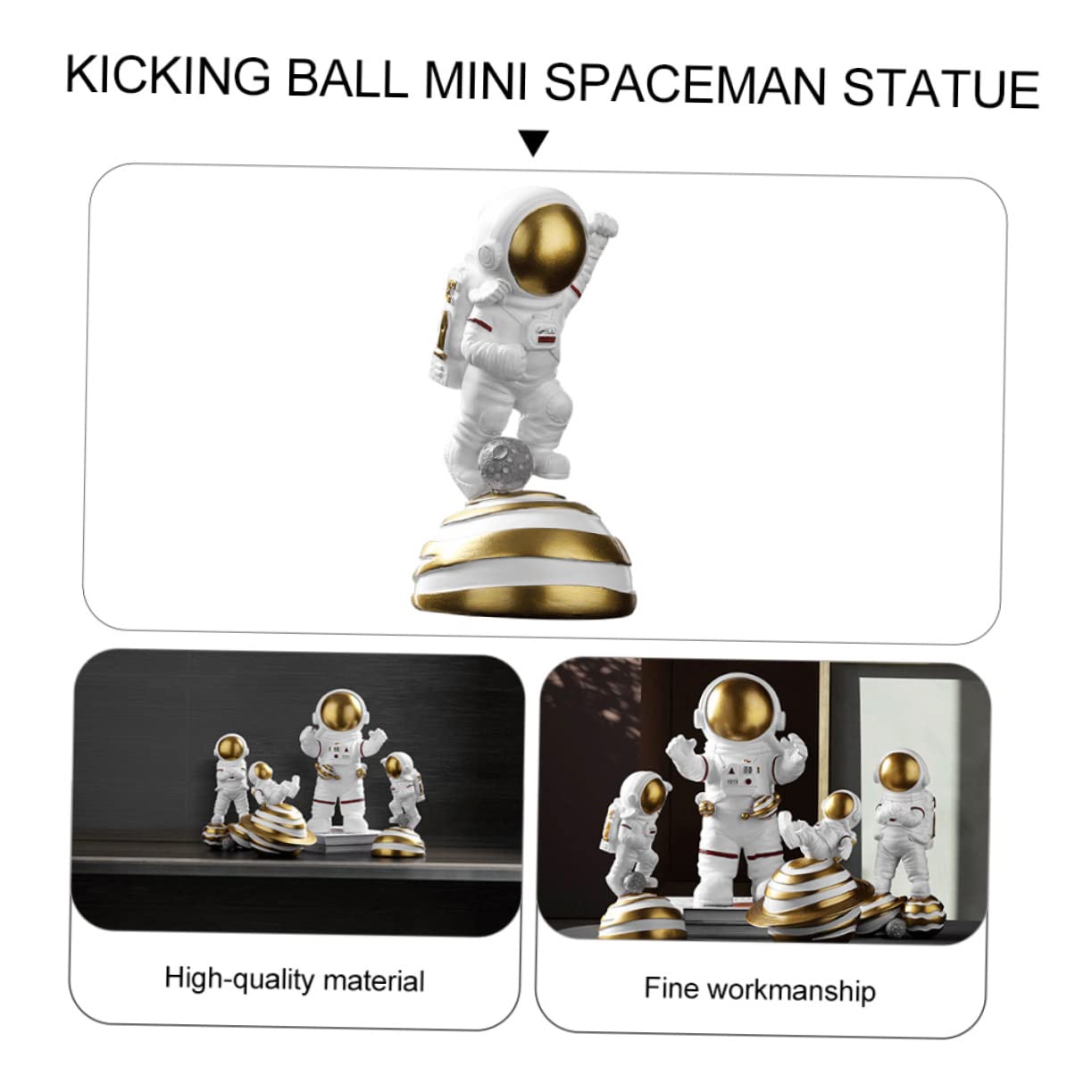 Abaodam Figuras de Astronautas Creativas Estatua de Astronauta para Escritorio de Escritorio para Decoración de Oficina para Exhibición Estantería