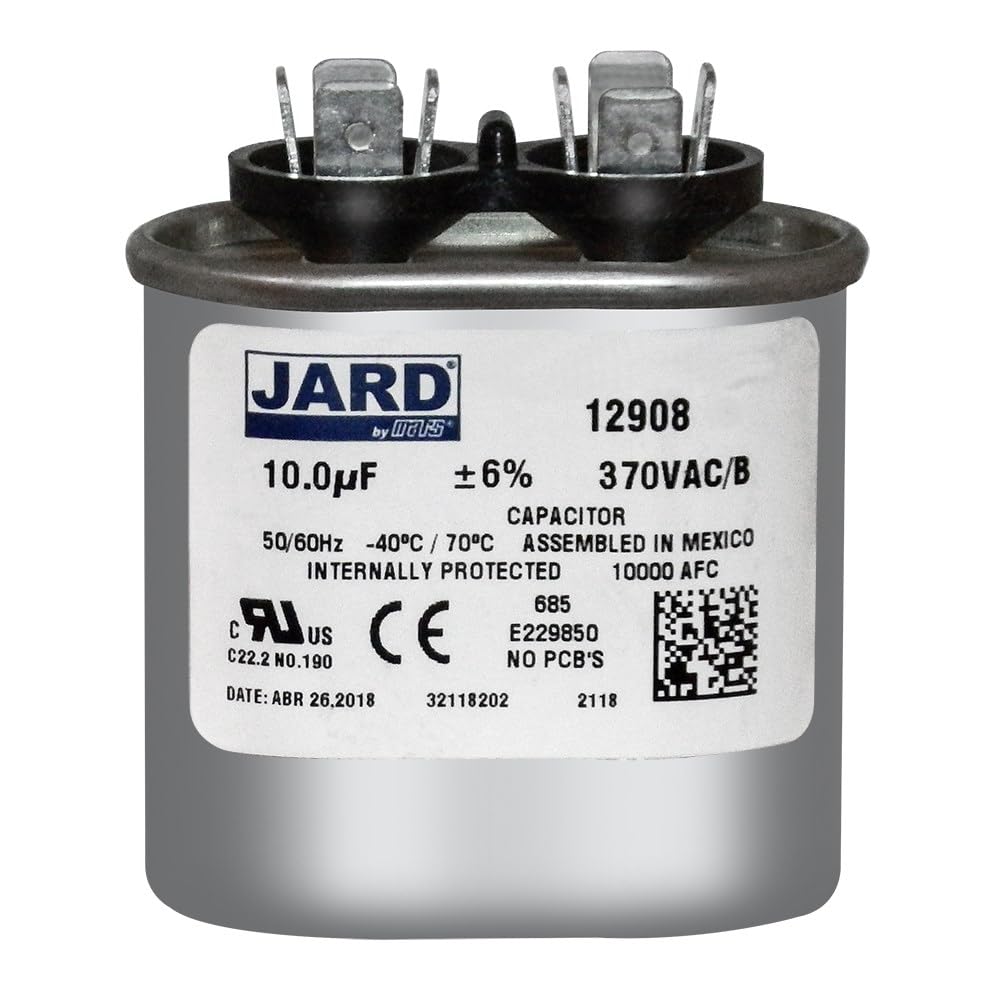 MARS - Motors & Armatures 12908 370V - Oval - 10 Micro-Farads Motor Run Capacitor