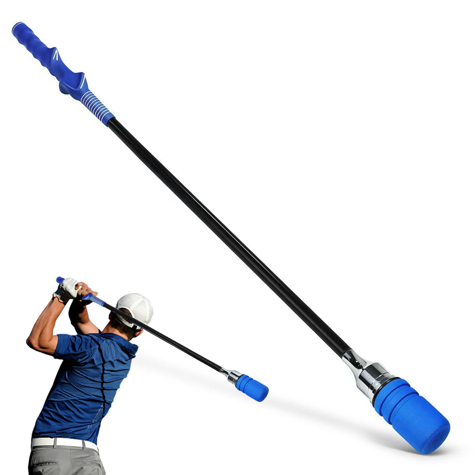 Bastone Da Pratica Swing Golf Correzione Posizione Mano Con Feedback Sonoro | Bastone Da Riscaldamento Golf Con Allenamento Equilibrio Per Palestra, Outdoor, Indoor, Giardino, Campo E Fi