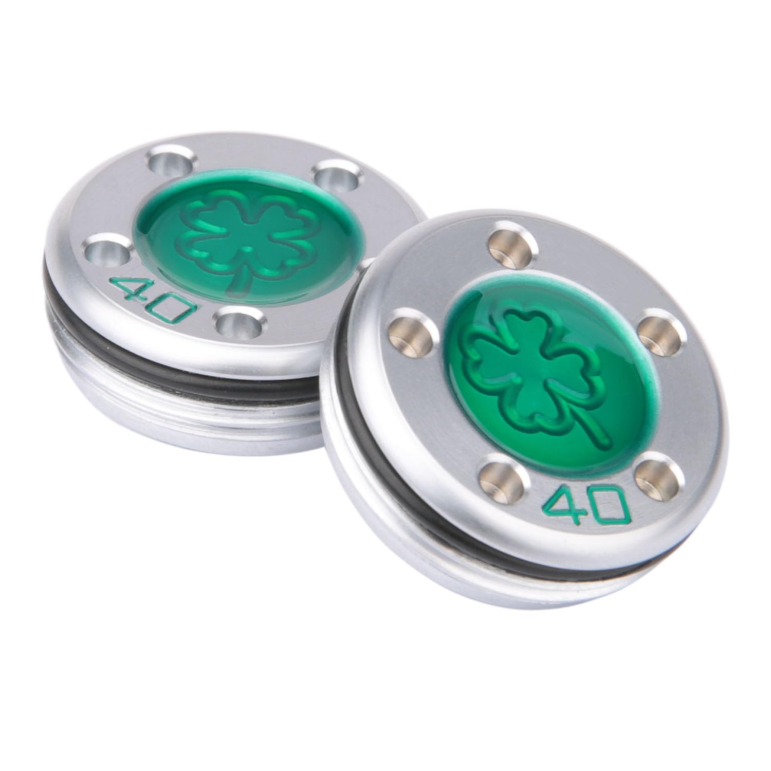 Generic OGECLF 2pcs Green Lucky Clover Golf Weights for Titleist Scotty Cameron Newport, Phantom, Futura, GoLo, California Putters (2x40g)