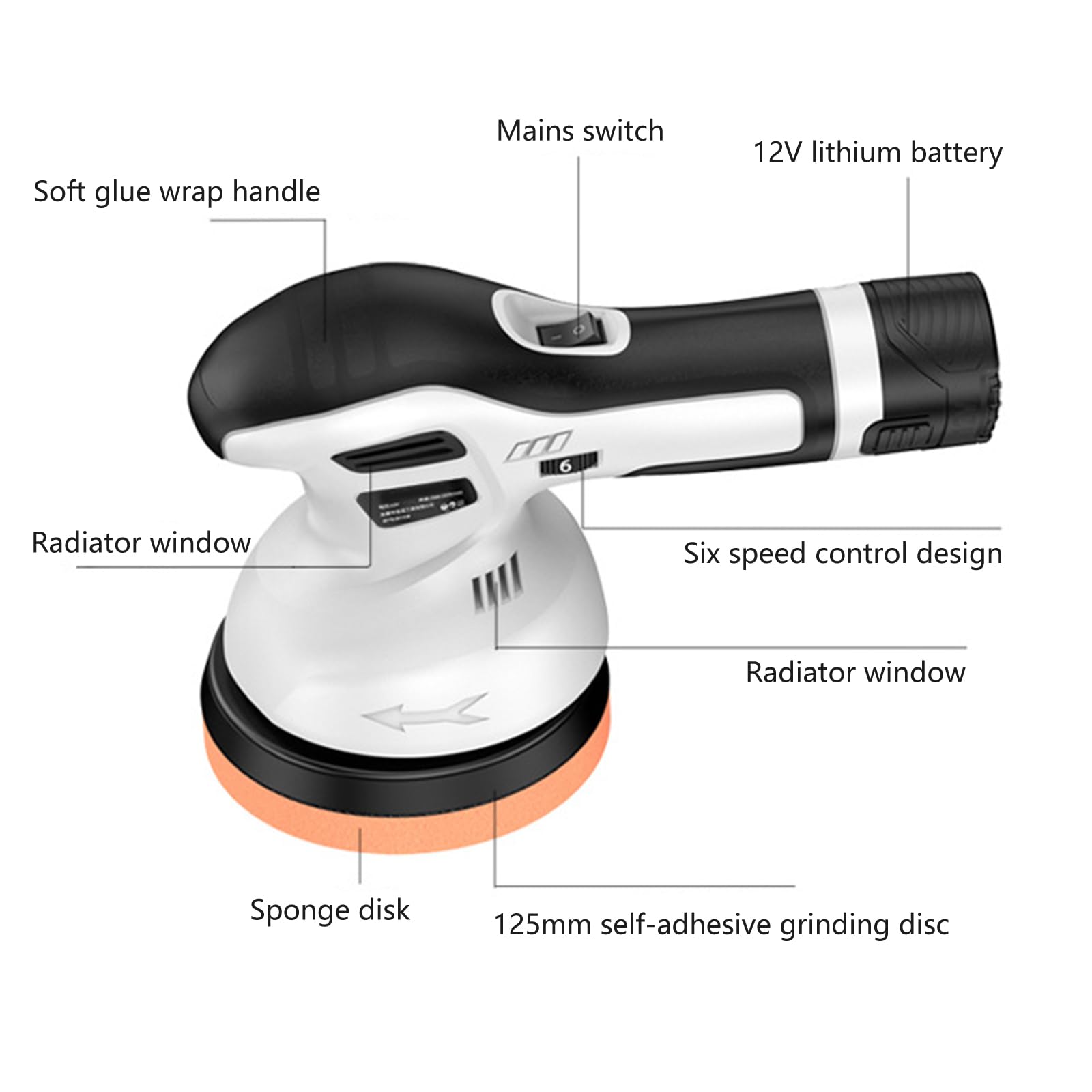 Amazon.co.jp: コードレスカーバッファポリッシャー充電式バッテリーと 
