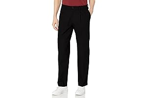 Men's Classic Fit Signature Lux Cotton Stretch Pants-Pleated (Regular and Big & Tall)