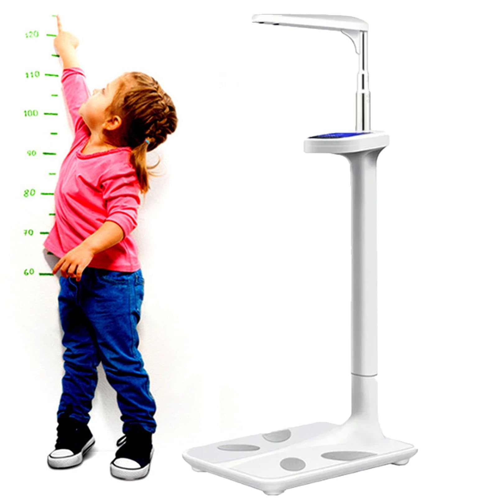 Bilancia per Studio Medico - Bilancia per Il Peso corporeo con Display LCD, analizzatore di Altezza e Grasso corporeo, Adatta per Palestra, Ospedale (Standard)