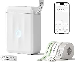 NIIMBOT D110 Mini Label Maker for Kids School Items, White | Creative App & Multiple Templates, Inkless Printing, Easy to Use, Ideal for Classroom, Home and Office