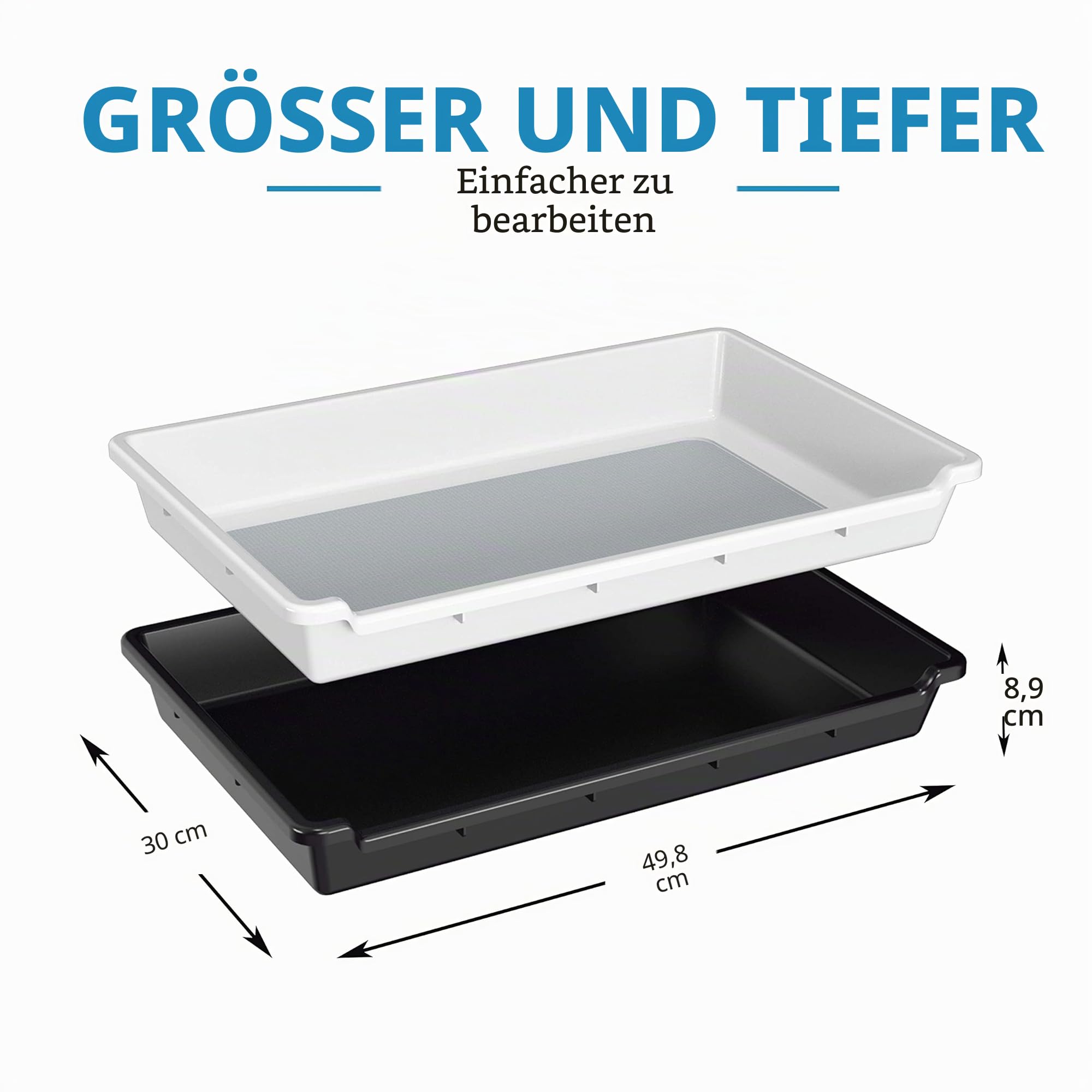 Naturehydro Trimming Tray with Dry Sift Tools Trim Bin for Pollen and Herbs with Screen 2-in-1 Herb Sifter 150 Micron Screen 2 Trimming Scissors and Brush (White)