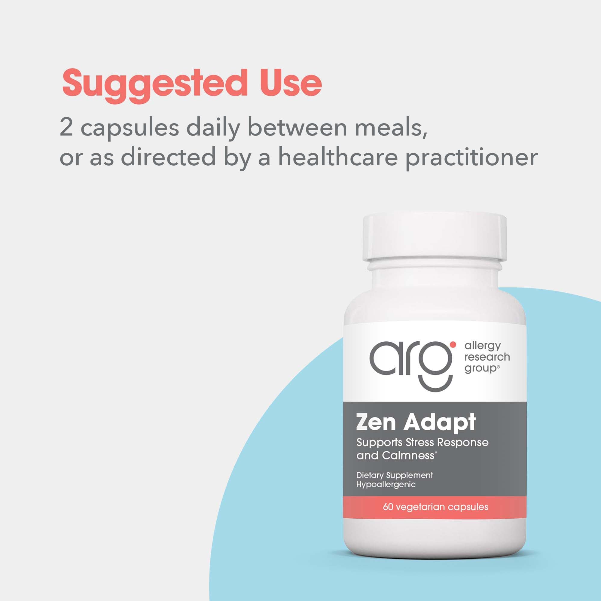 Allergy Research Group ARG Zen Adapt L-Theanine GABA Formula, 60 Capsules — Amazon image 6