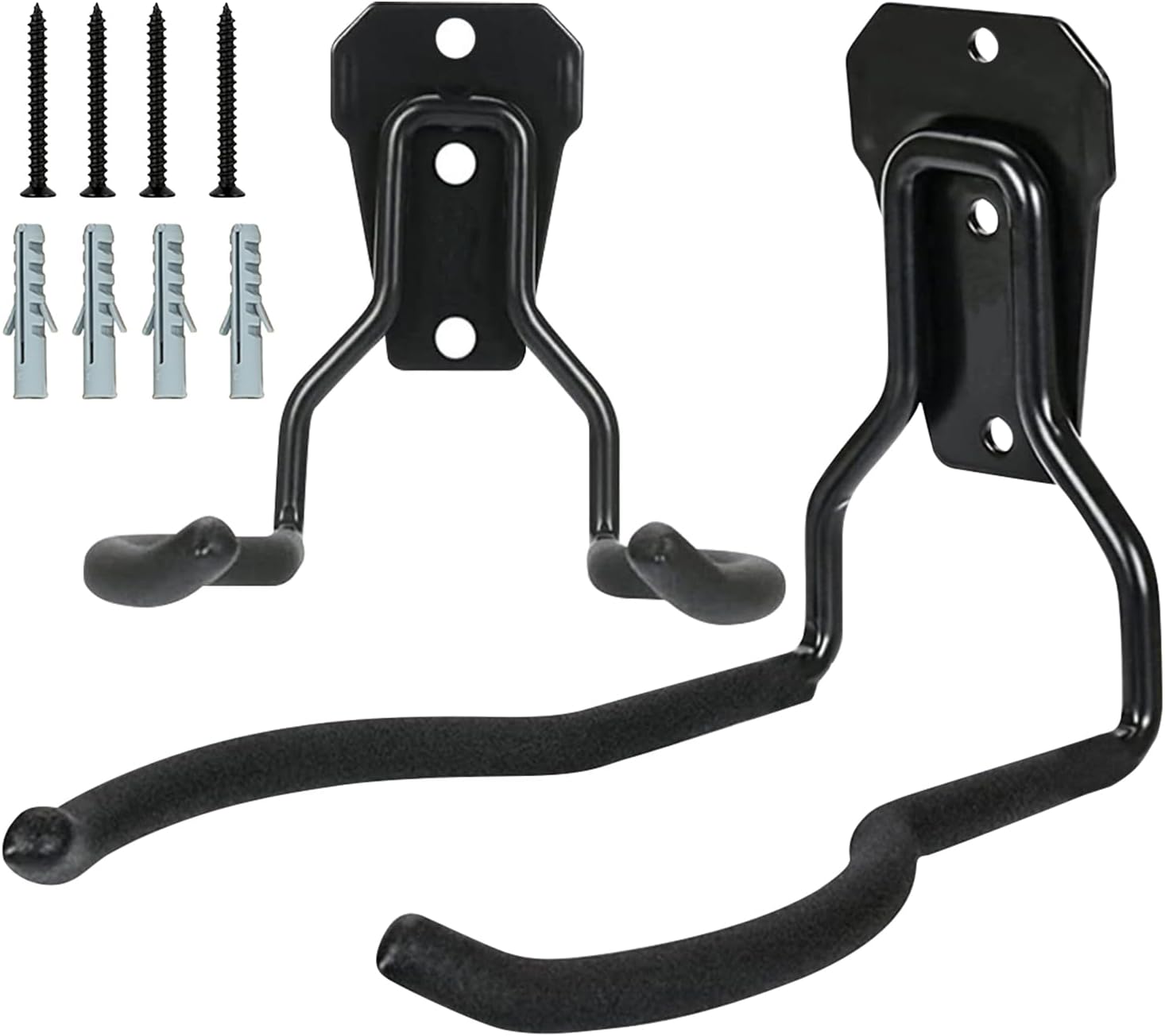 Tool Wall Organizer for Garage - Black Rustproof - Steel,Multipurpose Space-Saving Tool Organizer Holder for Garage Garden Workshop Shed Storage Organization Wall Mounted Hooks Equipment Storage