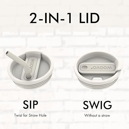 Miniatura 8 de Botella de agua de 40 onzas con popote y asa, taza de café aislada con tapa a prueba de salpicaduras, sin BPA, reutilizable, de doble pared, de