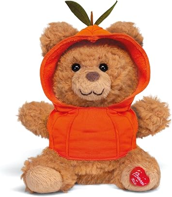 Trudi Marlon Bear Halloween Pumpkin Stuffed Animals Decorative Games Gift Idea | 8x10x5cm Size XXS | Spooky Season | Model 15810